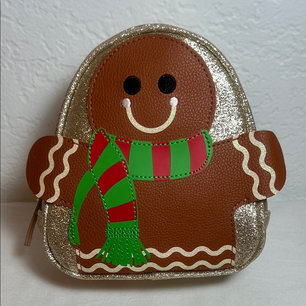 Gingerbread Man Brown and Gold Backpack